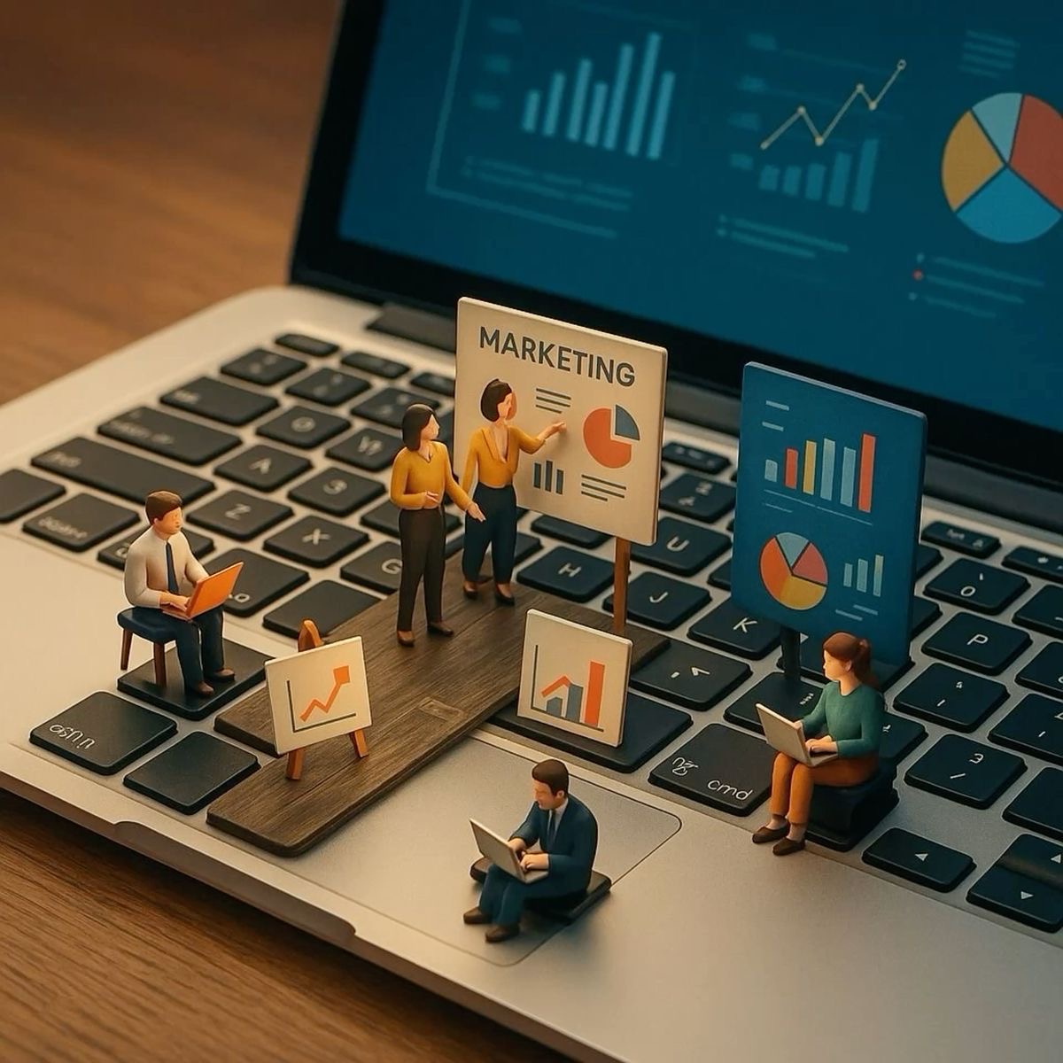 Business owner working on operations